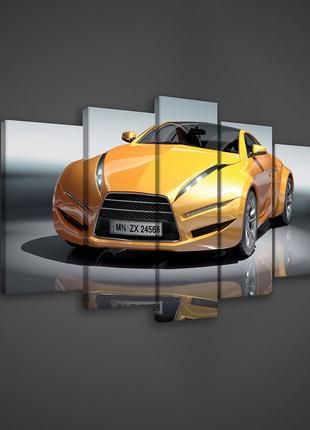 Модульная картина на холсте 100x60 см Желтая машина (PS110S17)