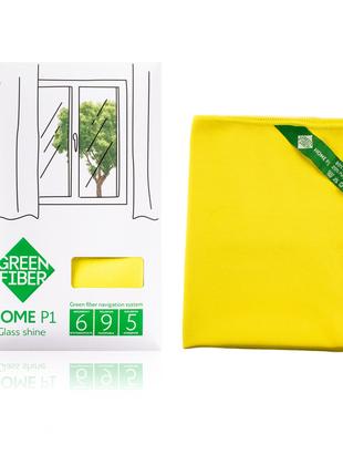 Салфетка GreenWay Green Fiber HOME P1, Файбер для стекла, желт...