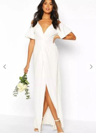 Біле плаття в пол 50-52 розмір