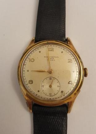 Швейцарские механические часы record watch co. geneve 50х-60 г...