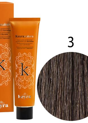KEYRA Професійна фарба для волосся Keyracolors 3 темні шатен, ...