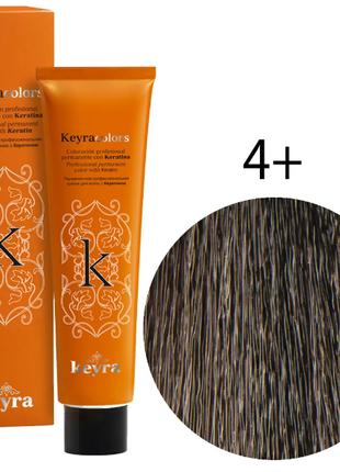 KEYRA Професійна фарба для волосся Keyracolors 4+ шатен глибок...