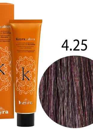 KEYRA Професійна фарба для волосся Keyracolors 4.25 шатен перл...