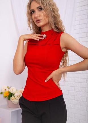 Шикарная приталенная женская блузка с брошкой красная блузка с...