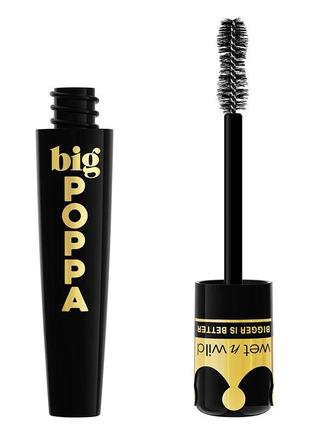 Тушь для ресниц wet n wild big poppa mascara, blackest black 1...