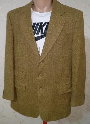 Теплый шерстяной мужской пиджак 48-50 размер adrino sazburg