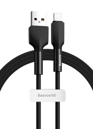 Кабель зарядный BASEUS Silica gel cable Lightning to USB Black...