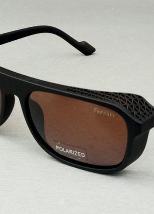 Ferrari стильные мужские солнцезащитные очки коричневые поляри...