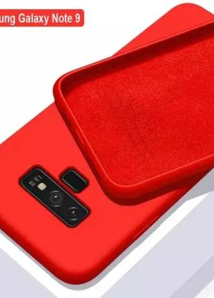 Силиконовый чехол для Samsung Galaxy Note 9 Красный микрофибра...