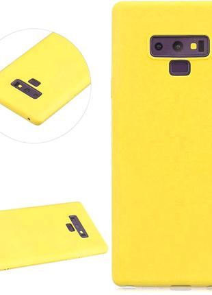 Силиконовый чехол для Samsung Galaxy Note 9 Желтый микрофибра ...