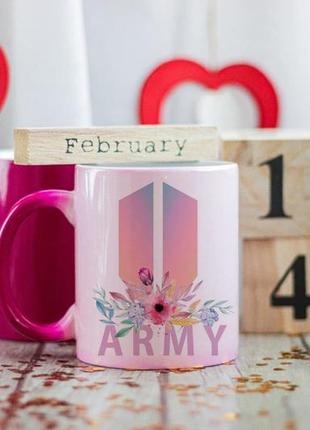 Чашка хамелеон bts army