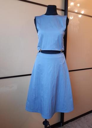 Оригинальное платье, топ и юбка на заклёпках belali