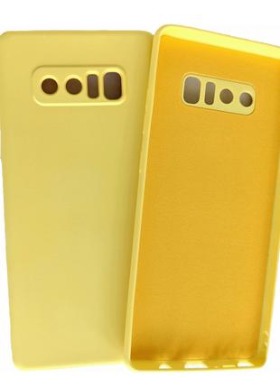 Силиконовый чехол для Samsung Galaxy Note 8 Желтый микрофибра ...