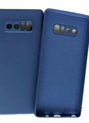 Силиконовый чехол для Samsung Galaxy Note 8 Синий микрофибра s...