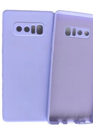 Силиконовый чехол для Samsung Galaxy Note 8 Сиреневый микрофиб...