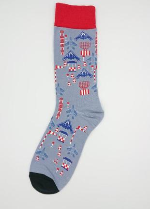 🚨🚏🔴 креативні, стильні, високі чоловічі шкарпетки з принтом лі...