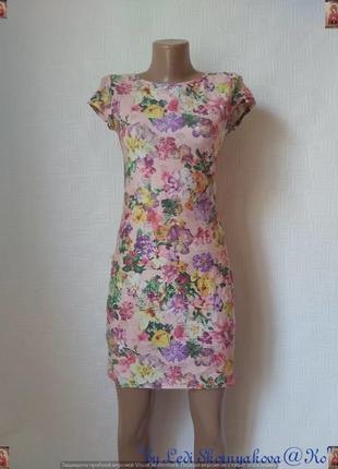 Новое нарядное силуэтное мини платье в сочный цветочный принт ...