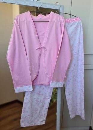 Хлопковая пижама с орнаментом кофта + штаны 🌺
