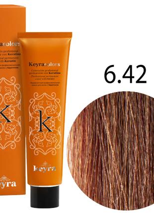 KEYRA Профессиональная краска для волос Keyracolors 6.42 тёмны...