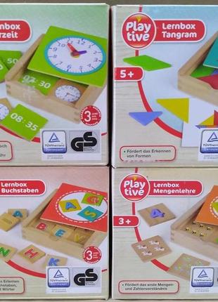 Учебный деревянный ящик playtive время обучения, фигуры, буквы...
