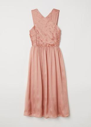 Драпірована сукня жіноча абрикосового- персикового кольору 36/...