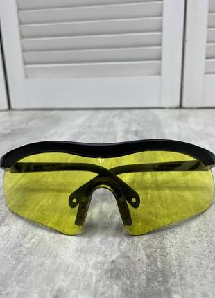 Окуляри захисні прозорі жовті Окуляри тактичні Військові окуля...