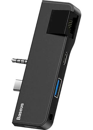 USB-хаб концентратор BASEUS Hub for Surface Go w/LAN Black (CA...
