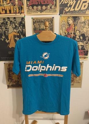 Nfl miami dolphins футболка американский футбол