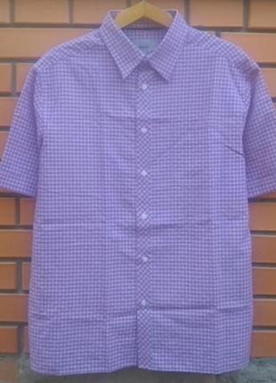 Рубашка фиолетового цвета с коротким рукавом от бренда marc an...