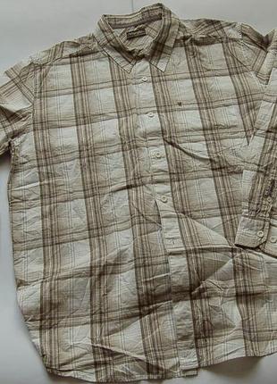 Рубашка крупная бежево-коричневая клетка 'wrangler' 52-54р