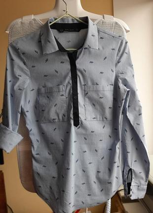 Блузка-рубашка в полоску zara