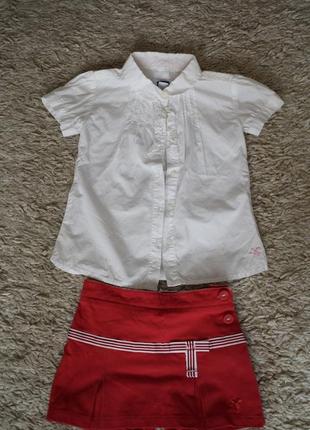 Блузочка і шорти-спідниця chicco розм. 92, 98 блузка и шорты-юбка