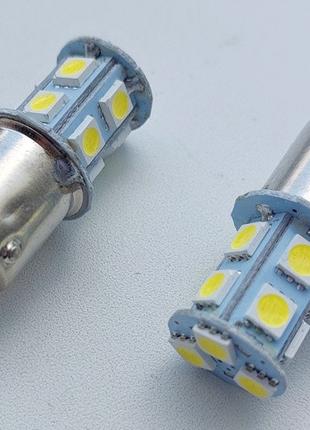 Лампа светодиодная P21W 12V BA15S 13SMD (50/50) Белый T25 Код/...