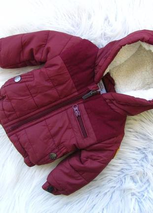 Утепленная демисезонная куртка парка с капюшоном prenatal