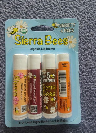 Sierra Bees Бальзам для губ 4 штуки