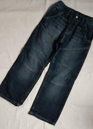 Темно синие джинсы loose плотные yigga германия на 10лет (140см)