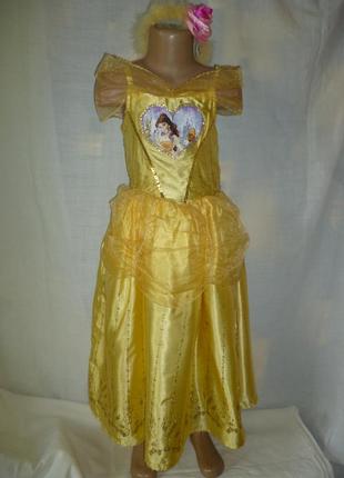 Платье белль на 7-8 лет с обручем