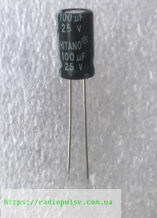 Электролитический конденсатор 100*25*105 HITANO 6,3*11