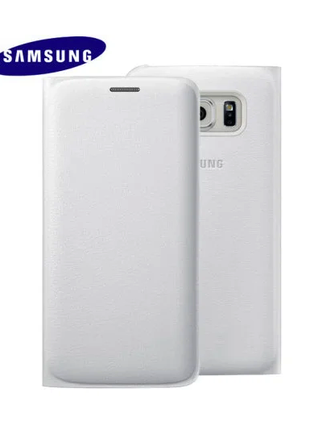 Чехол Samsung Galaxy S6 Edge Wallet Flip Cover White (EF-WG925PWE