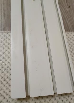 Карниз потолочный пластиковый 3 ряда, 2,2 м, белый