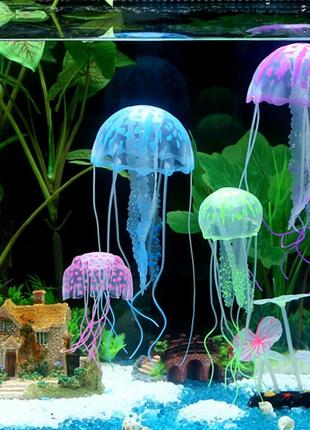 Декоративная медуза для аквариума, 6 цветов, новая
