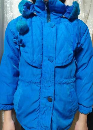 Дитяча зимова курточка на дівчинку, розмір 128