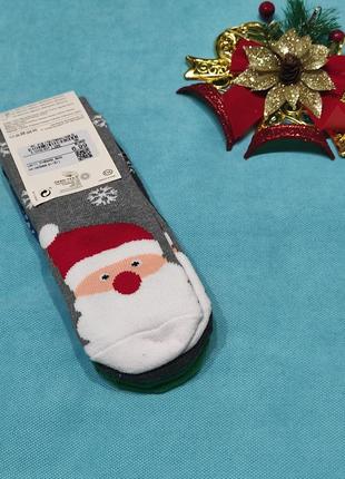 Набір теплі новорічні шкарпетки c&a 3 пари розмір 27/30