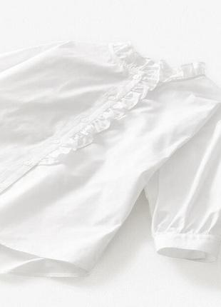 Белая блузка рубашка zara 122