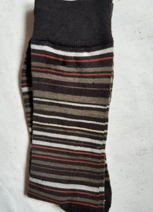 Коричневые в полоску высокие носки  германия размер 27