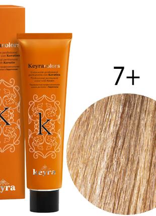 KEYRA Професійна фарба для волосся Keyracolors 7+ блондин глиб...