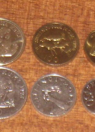 Монеты Танзании - 6 шт.