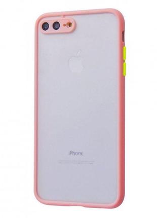 Противоударный матовый чехол для iPhone 7 8 Plus Розовый