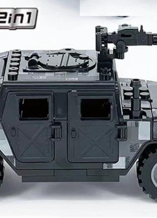 Автомобиль военная машина хаммер для лего серая