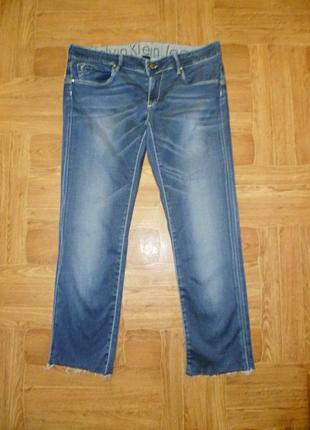 Брендовые мужские джинсовые бриджи,оригинал синие летние
